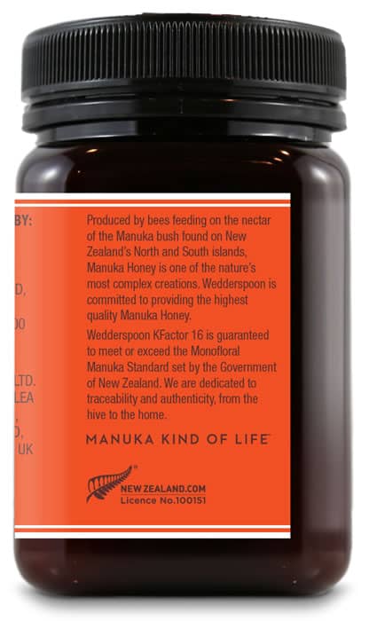 Wedderspoon RAW Manuka Honey KFactor 16+