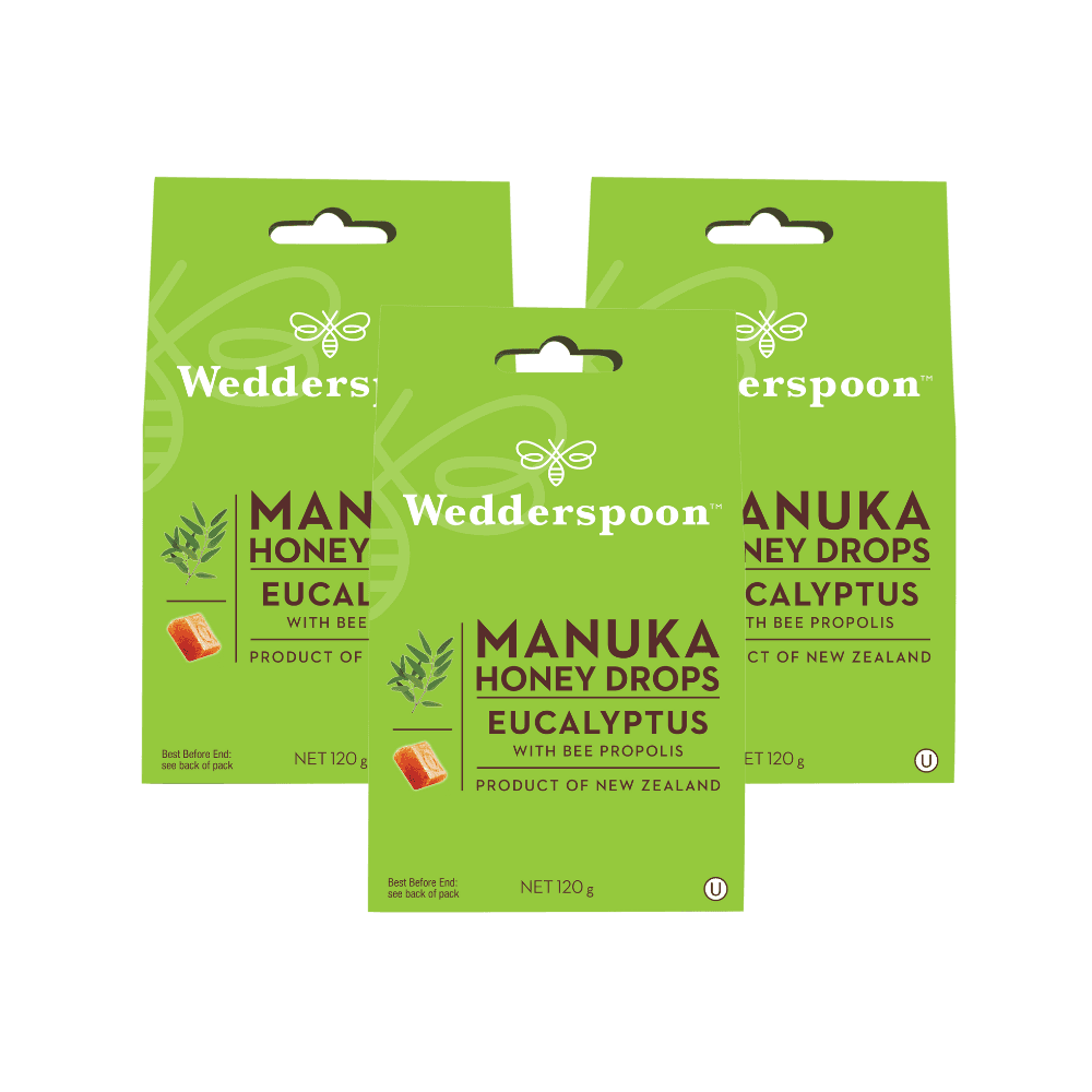 Wedderspoon Manuka Honey Drops – Eucalyptus (20 Drops)