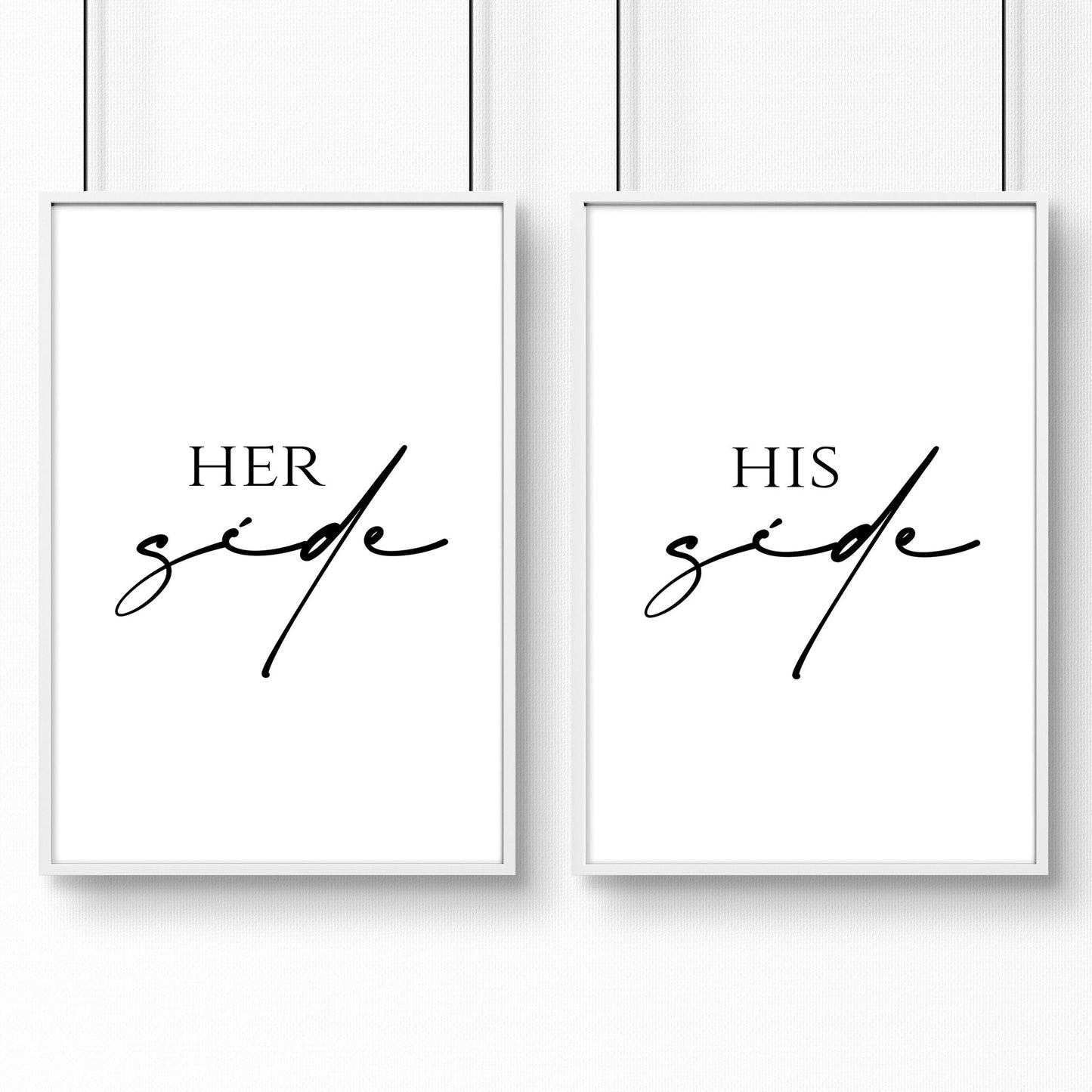 1st wedding anniversary gift | set of 2 wall art prints