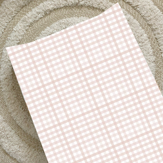 Anti-Roll Wedge Changing Mat - Baby Pink Gingham