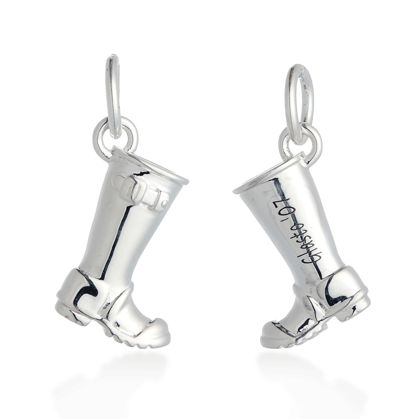 Welly Boot Personalised Silver Charm