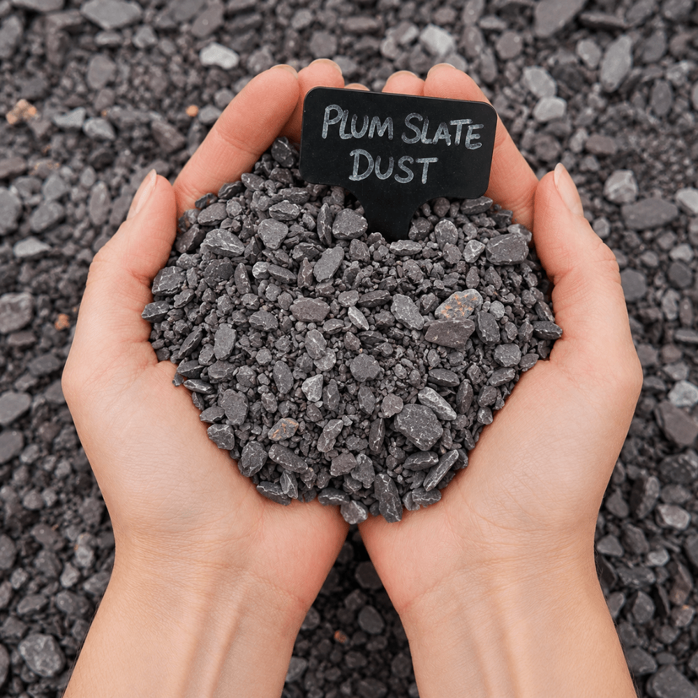 Welsh Plum Crushed Slate Chippings 10mm to dust