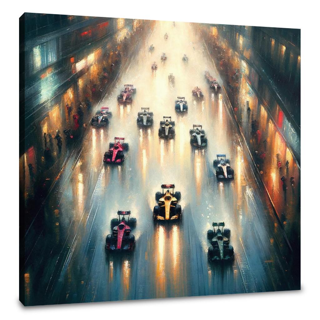 Rainy City Racer Canvas