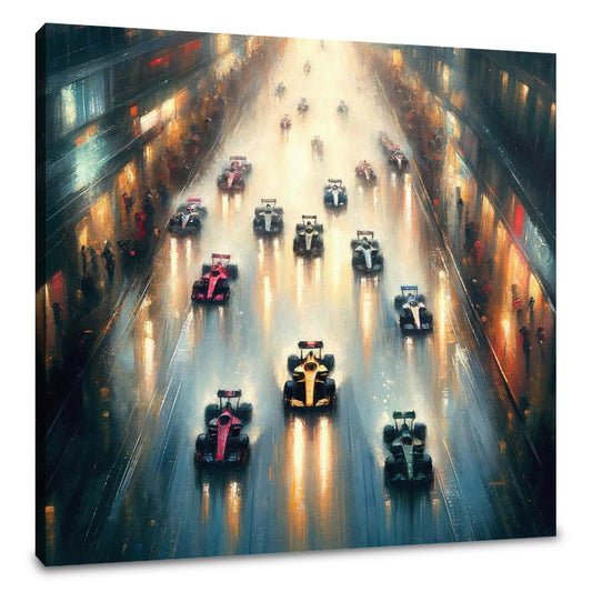 Rainy City Racer Canvas