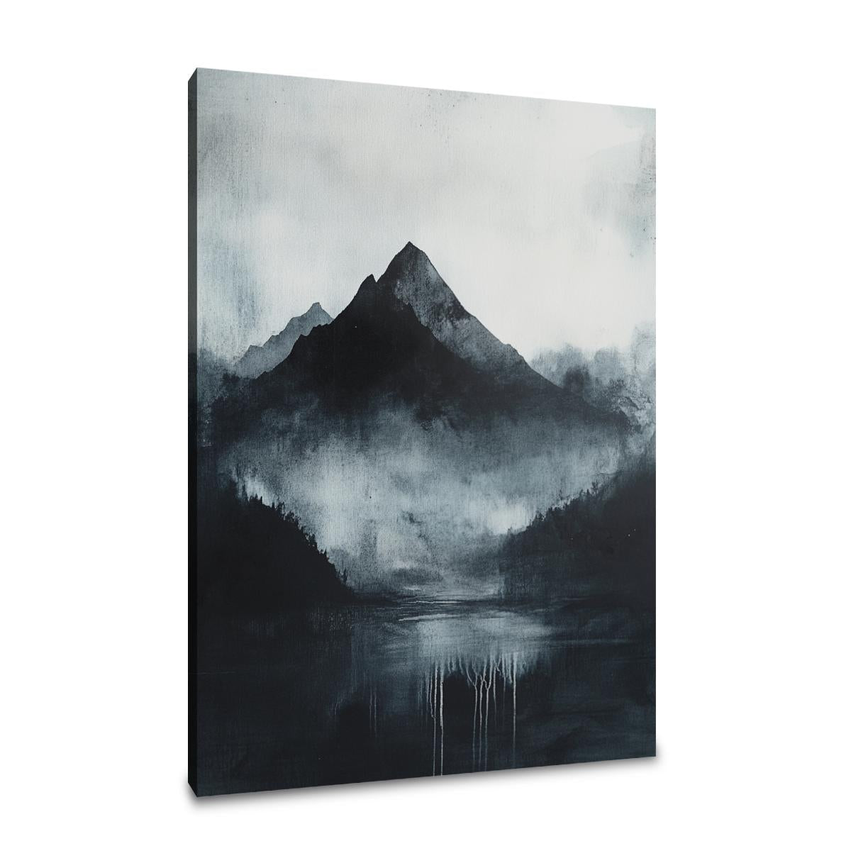 Black Mountain Silhouette Canvas