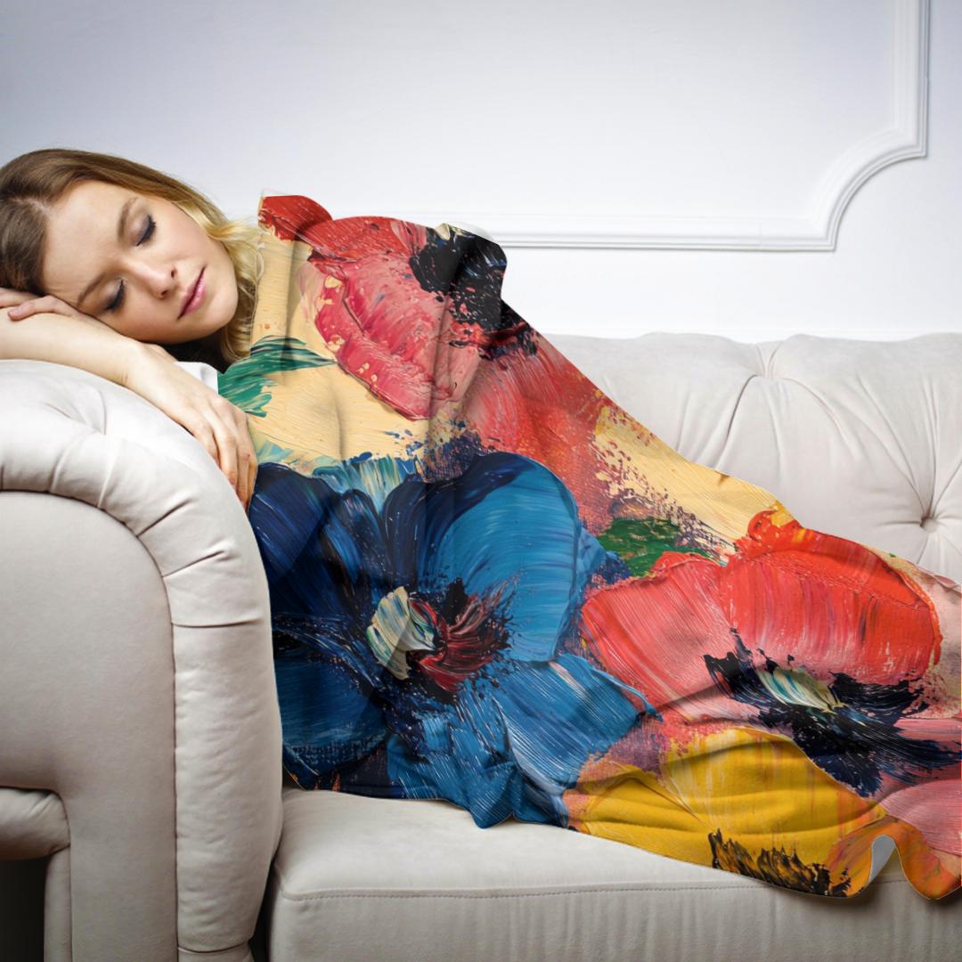 Floral Symphony Blanket