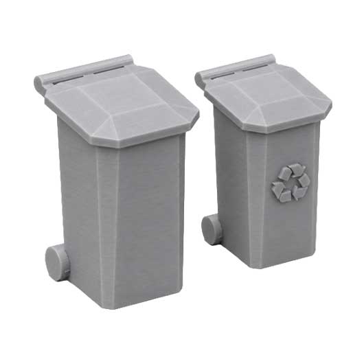 Ready to Paint Wheelie Bin - Style 1