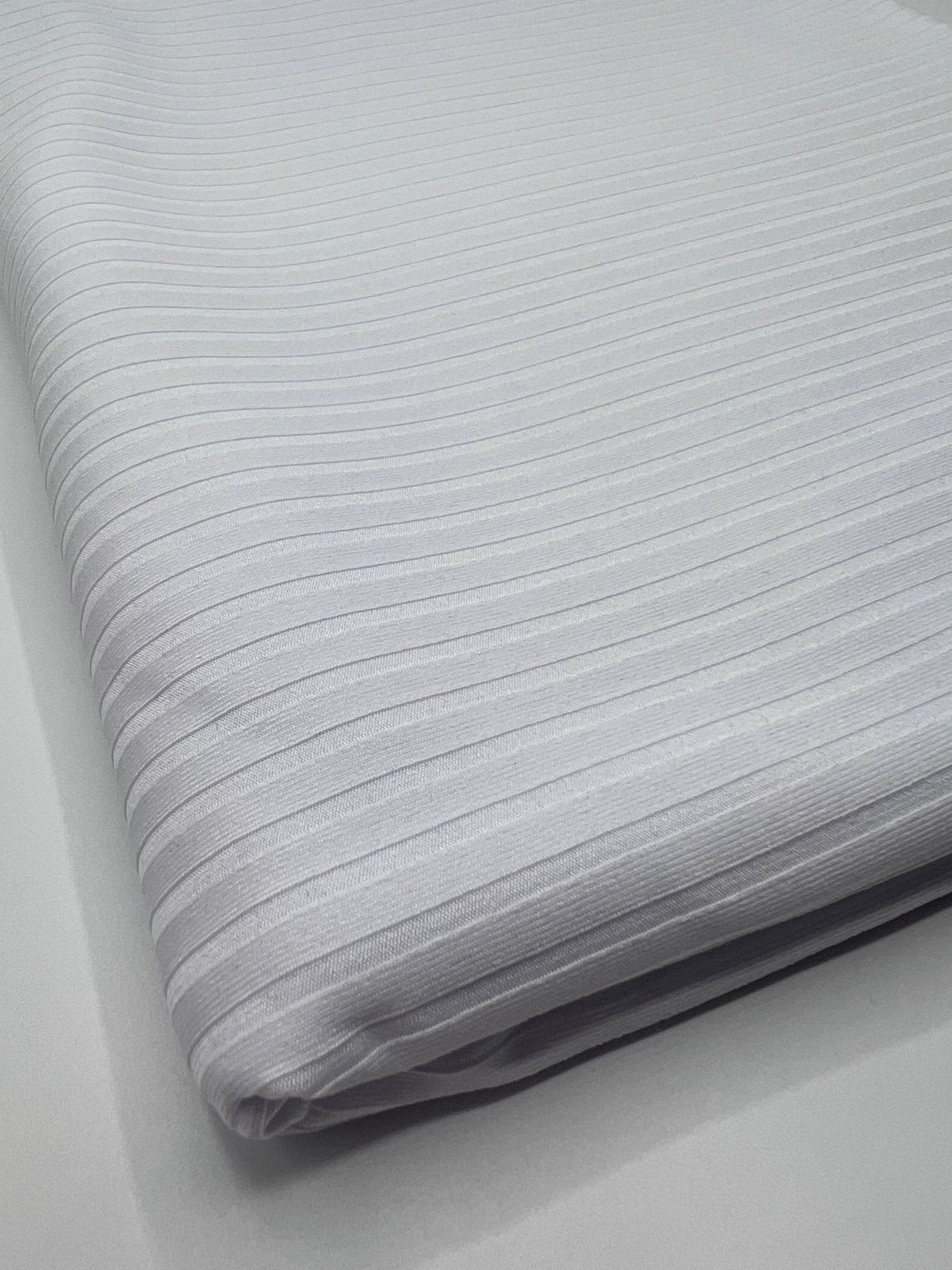 White 8x4 Wide Rib Stretch Fabric