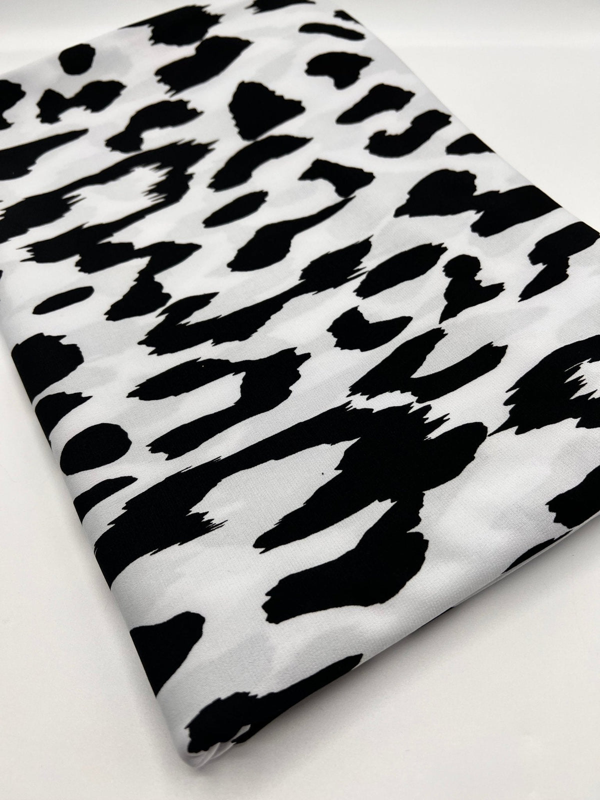 White Black Animal Print ITY Fabric 4 Way Stretch