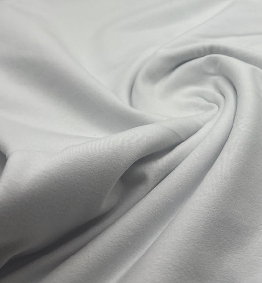 White Cotton Stretch Jersey 200 GSM 95/5 Lycra 4 Way Stretch