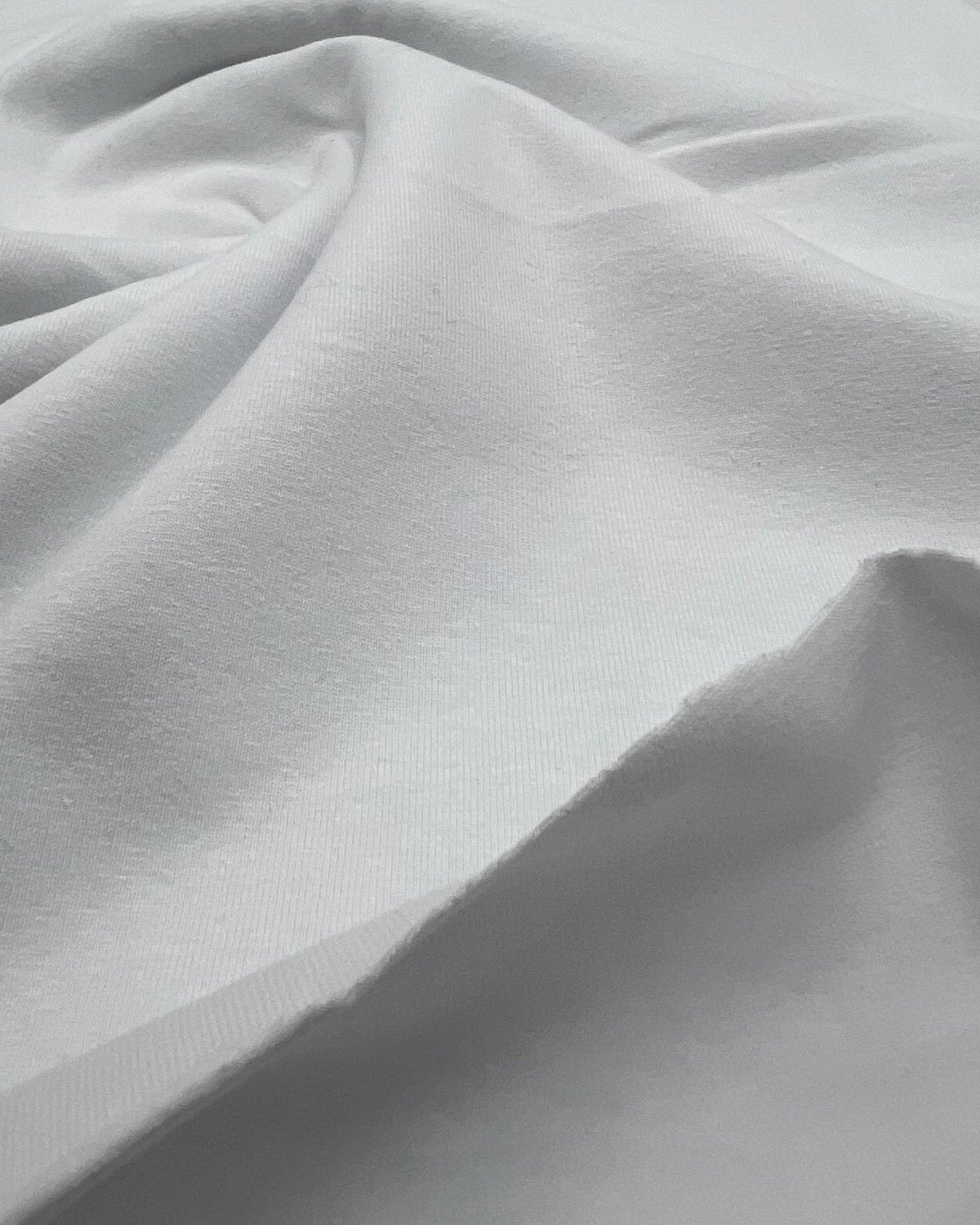 White Cotton Stretch Jersey 200 GSM 95/5 Lycra 4 Way Stretch