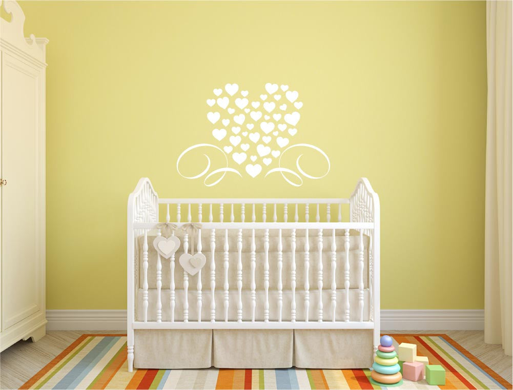 Beautiful Hearts Wall Decal Sticker