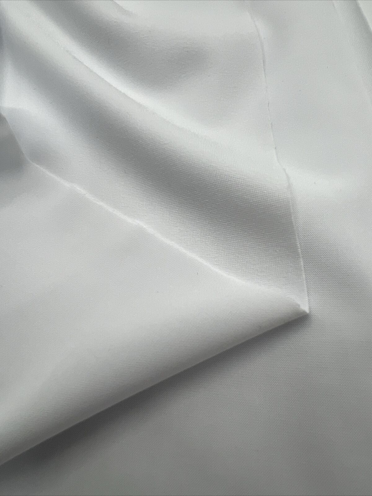 White Plain Shiny Soft Touch Slinky 4 Way Stretch Fabric