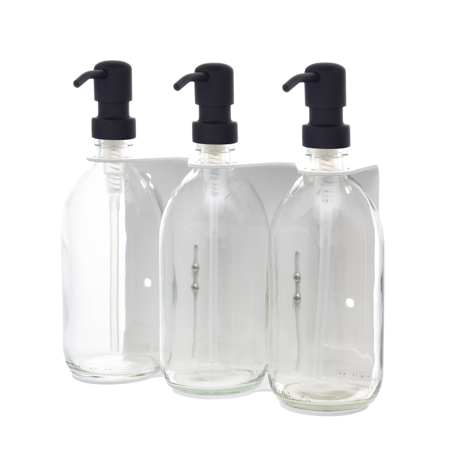 White Triple Wall Mounted Soap Dispenser