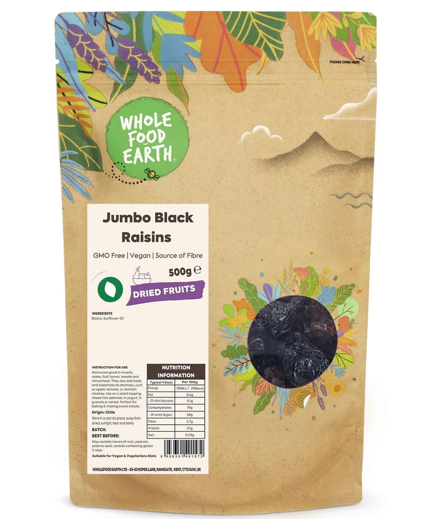 Jumbo Black Raisins
