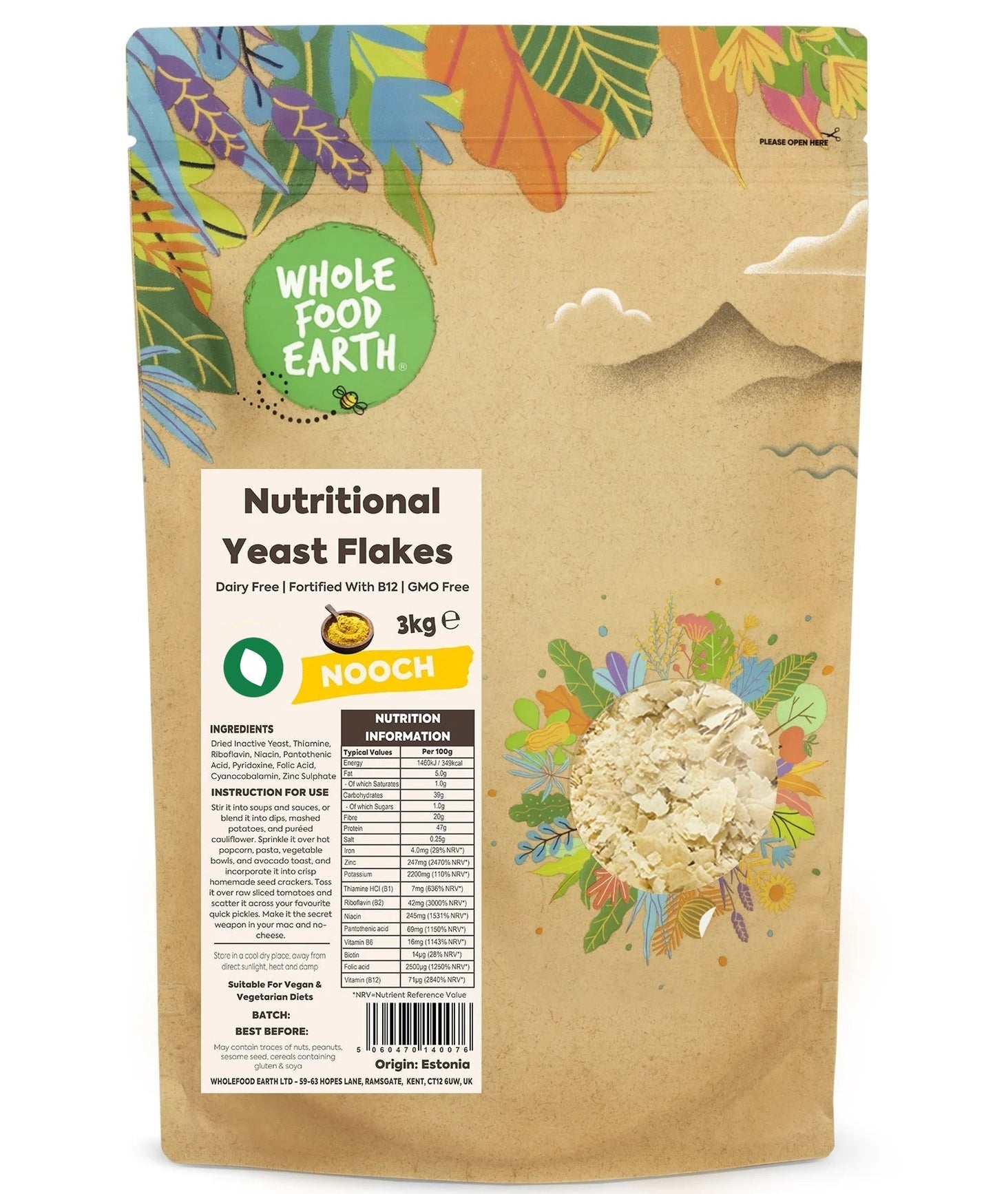 Nutritional Yeast Flakes (Nooch with B12)