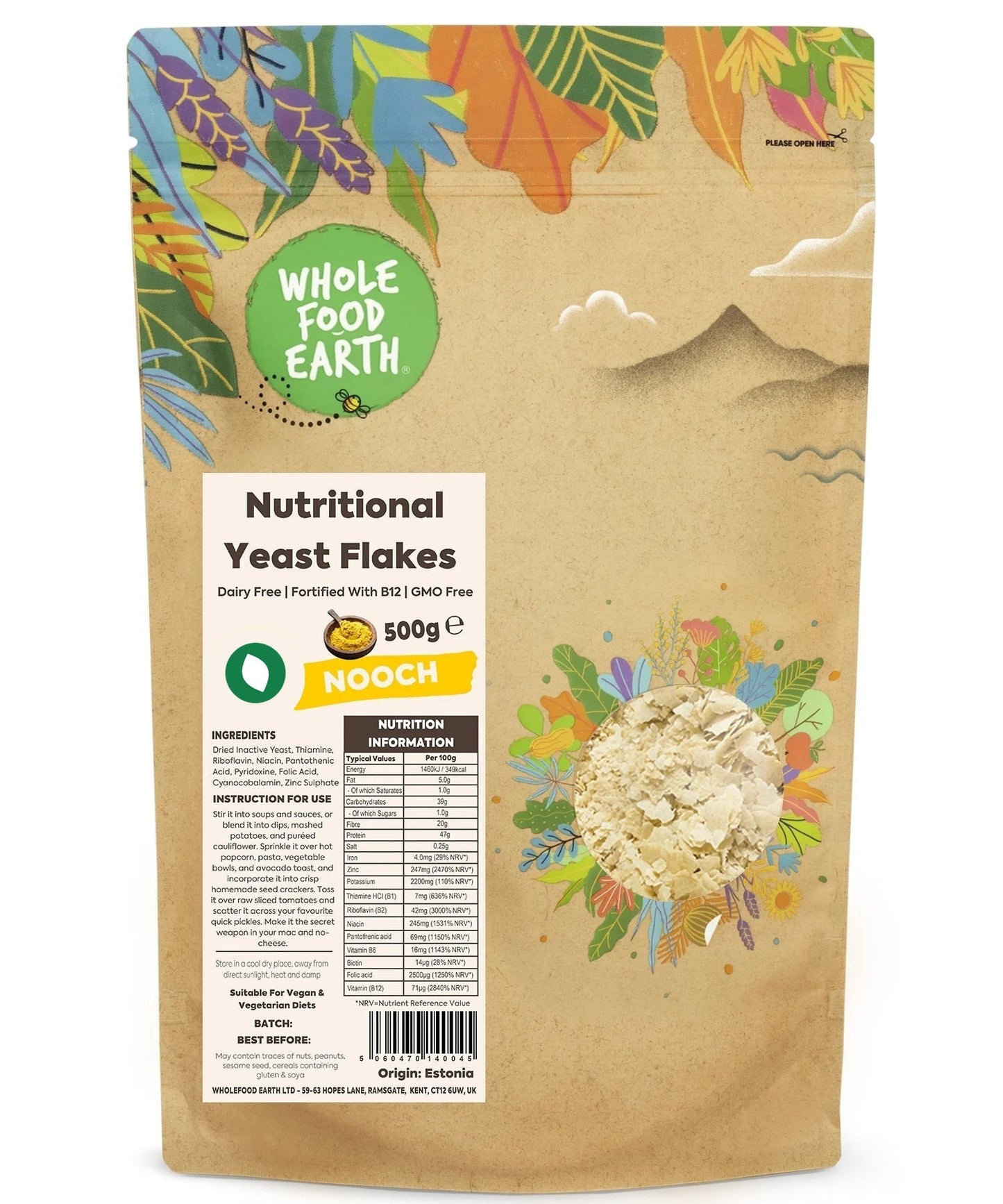 Nutritional Yeast Flakes (Nooch with B12)