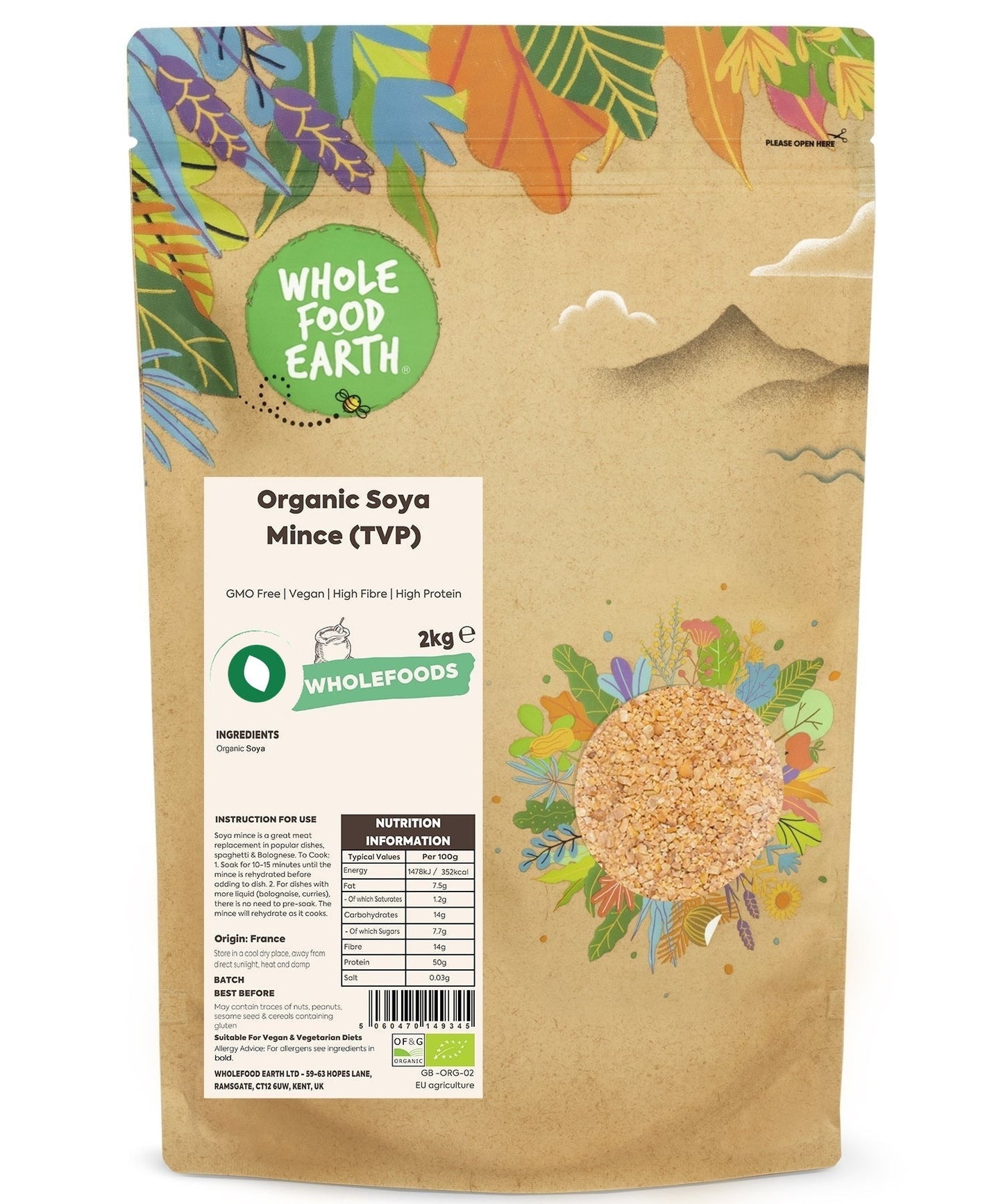 Organic Soya Mince (TVP)