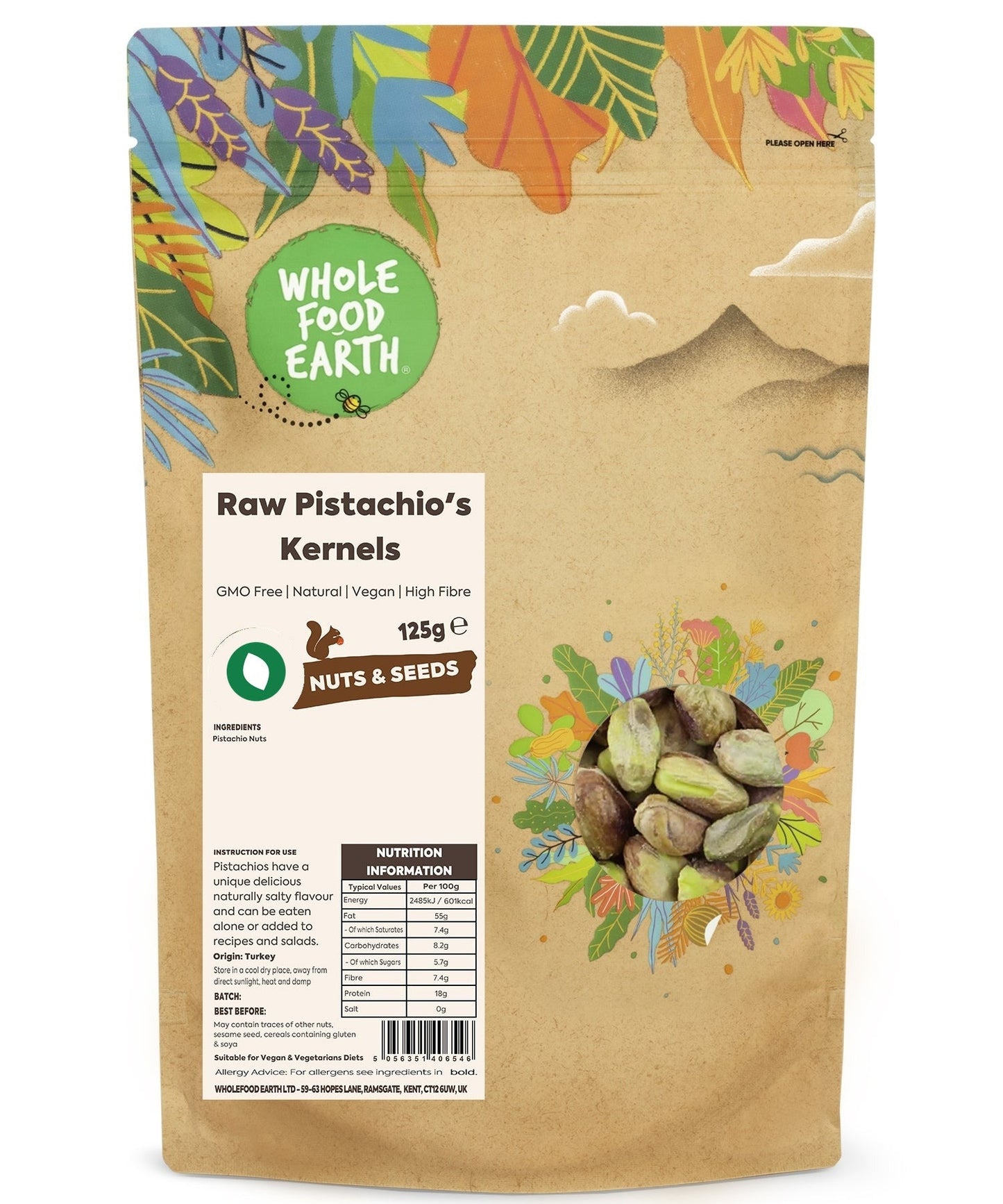 Raw Pistachio's Kernels