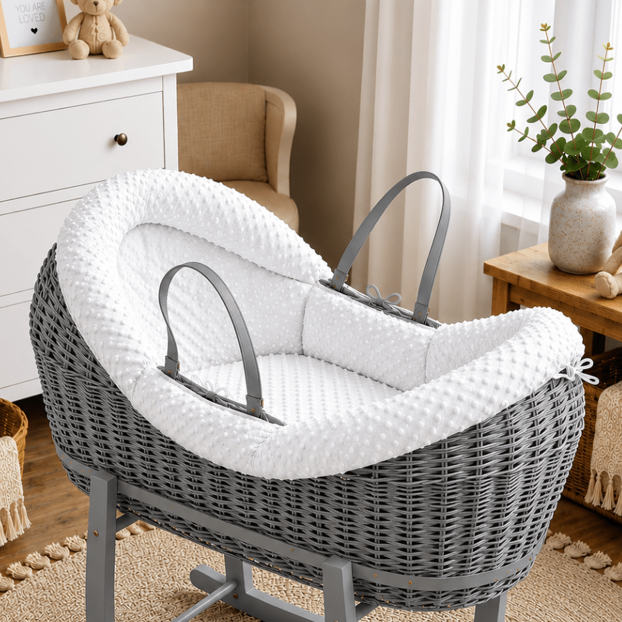 Wicker Pod Baby Deluxe Moses Basket-No stand included
