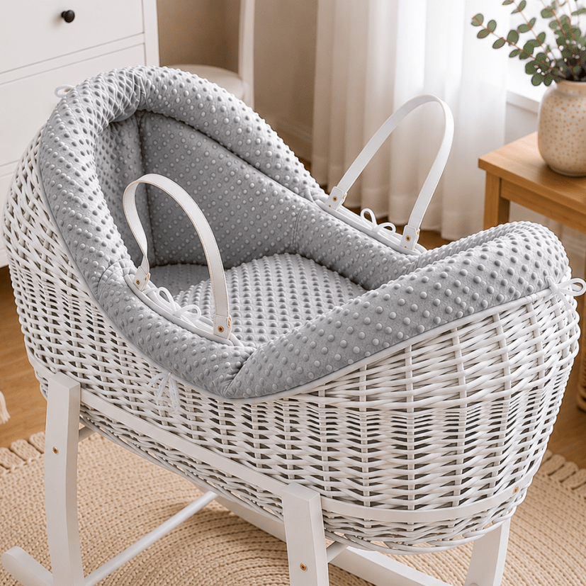 Wicker Pod Baby Deluxe Moses Basket-No stand included