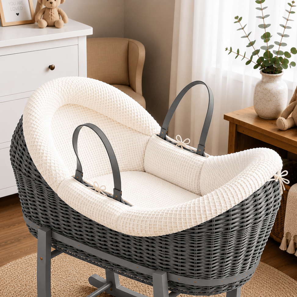 Wicker Pod Baby Deluxe Moses Basket-No stand included