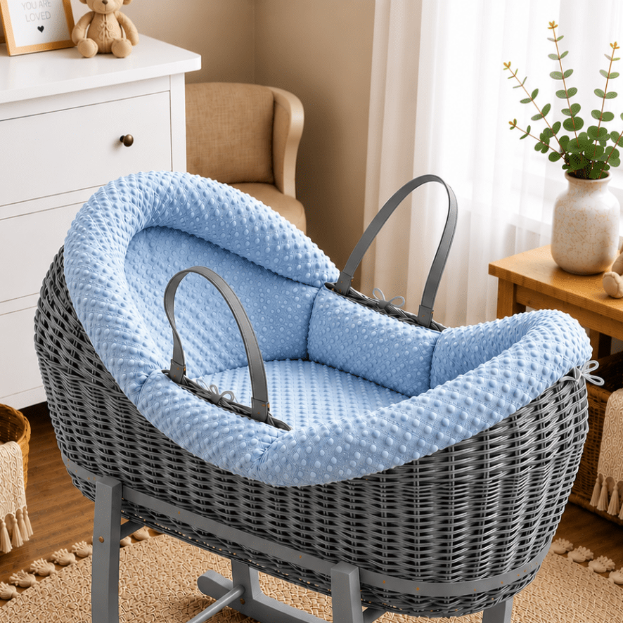 Wicker Pod Baby Deluxe Moses Basket-No stand included