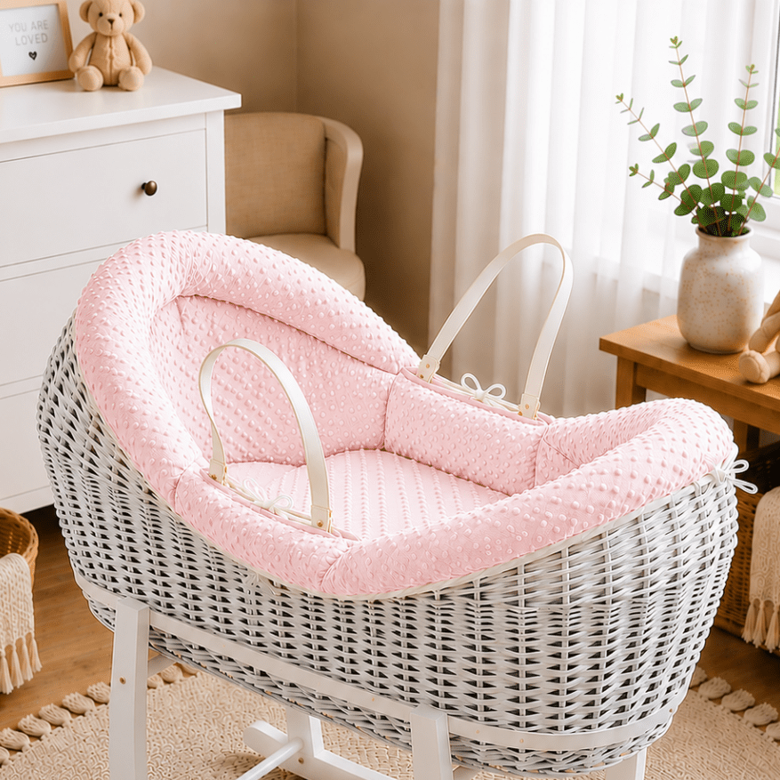Wicker Pod Baby Deluxe Moses Basket-No stand included