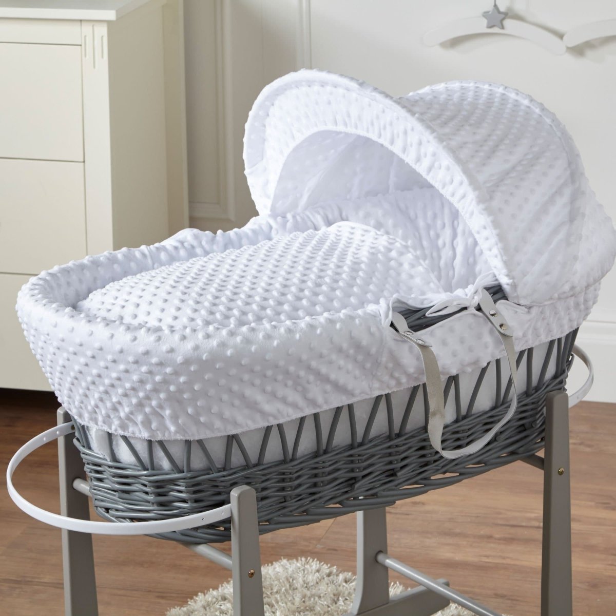 Wicker Moses Basket-No stand included.