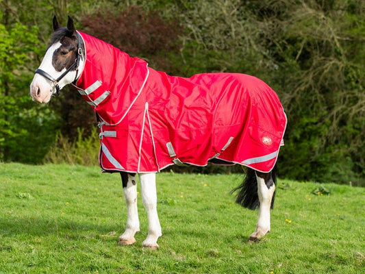 WIDE FIT 50g Detachable Neck Turnout Rug - Red