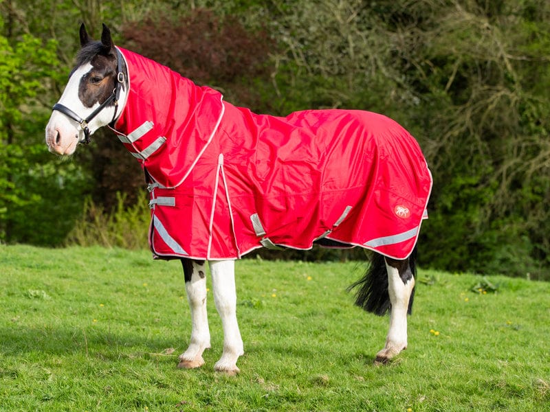 WIDE FIT 200G Detachable Neck Turnout Rug - Red