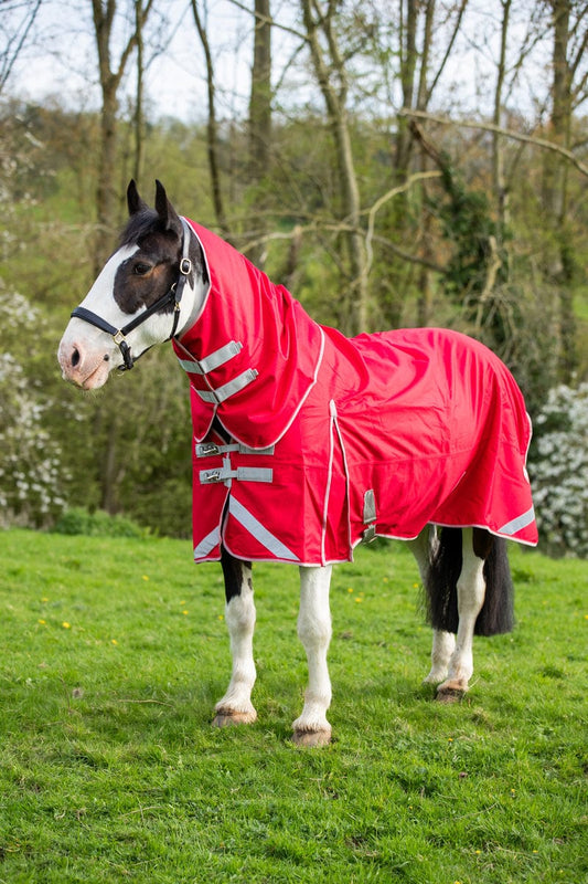 WIDE FIT 0g Detachable Neck Turnout Rug - Red