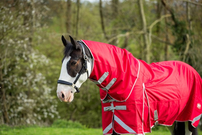 WIDE FIT 100g Detachable Neck Turnout Rug - Red