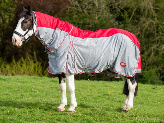 WIDE FIT Fly Turnout Combination Rug - Red (Mesh)