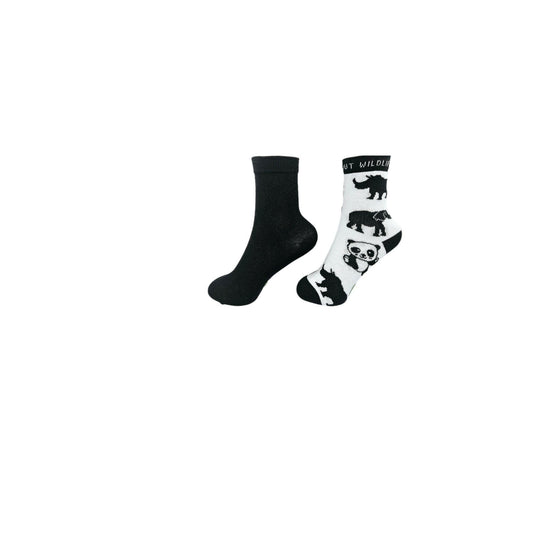ECO ESSENTIALS ORGANIC COTTON KIDS SOCKS DUO: SCHOOL & SAFARI