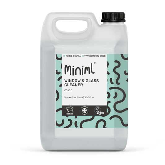 Miniml Mint Window & Glass Cleaner 5L Refill | Streak-Free Shine