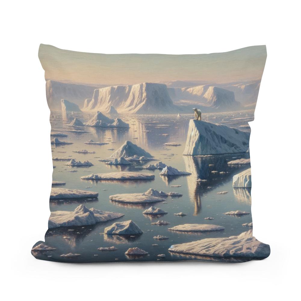 Arctic Elegance Cotton Cushion