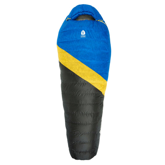 Sierra Designs Nitro 35°F (-3°C) 800-Fill DriDown Sleeping Bag - Regular - Blue/Yellow/Peat