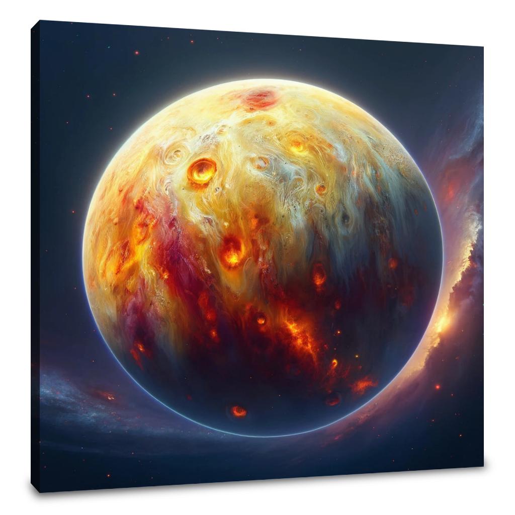 Io's Volcanic Splendor Canvas