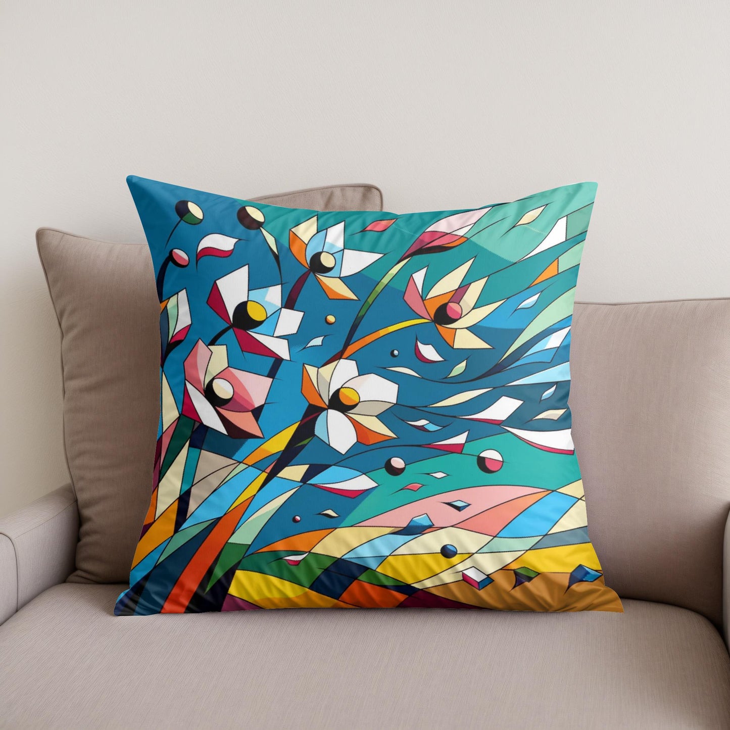 Breezy Petals Cotton Cushion