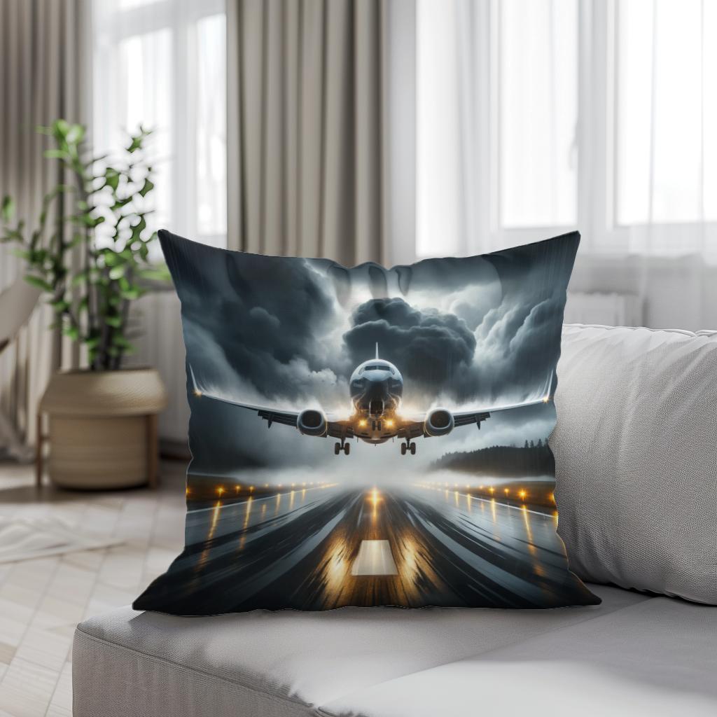 Stormy Descent Cotton Cushion