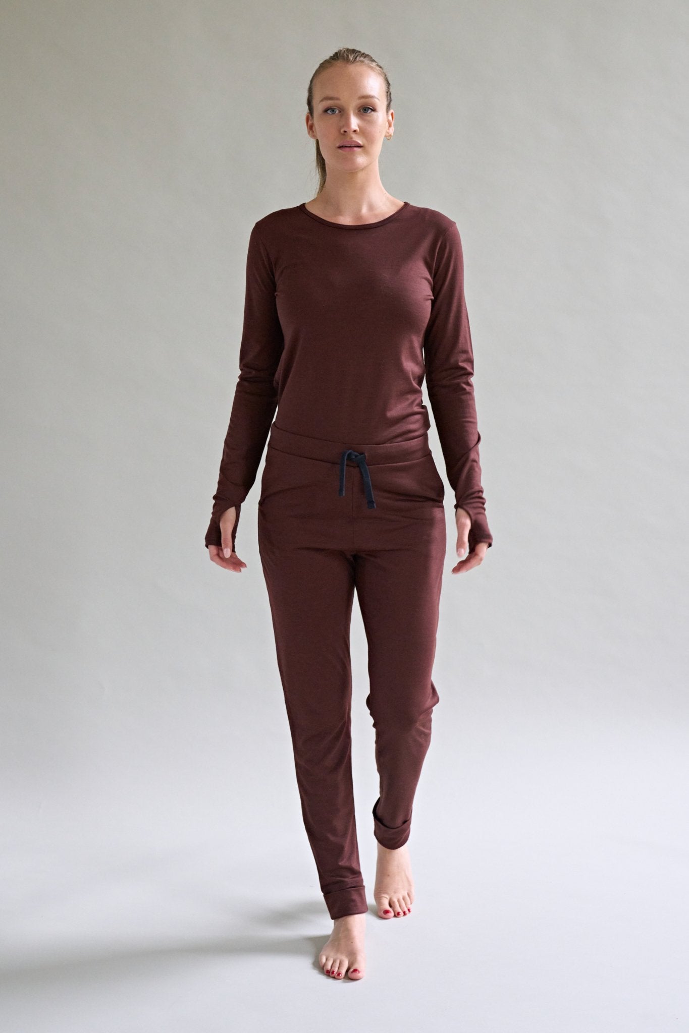 Womens Merino 24 Hour Trouser 190g Lightweight, Chocolate Brown