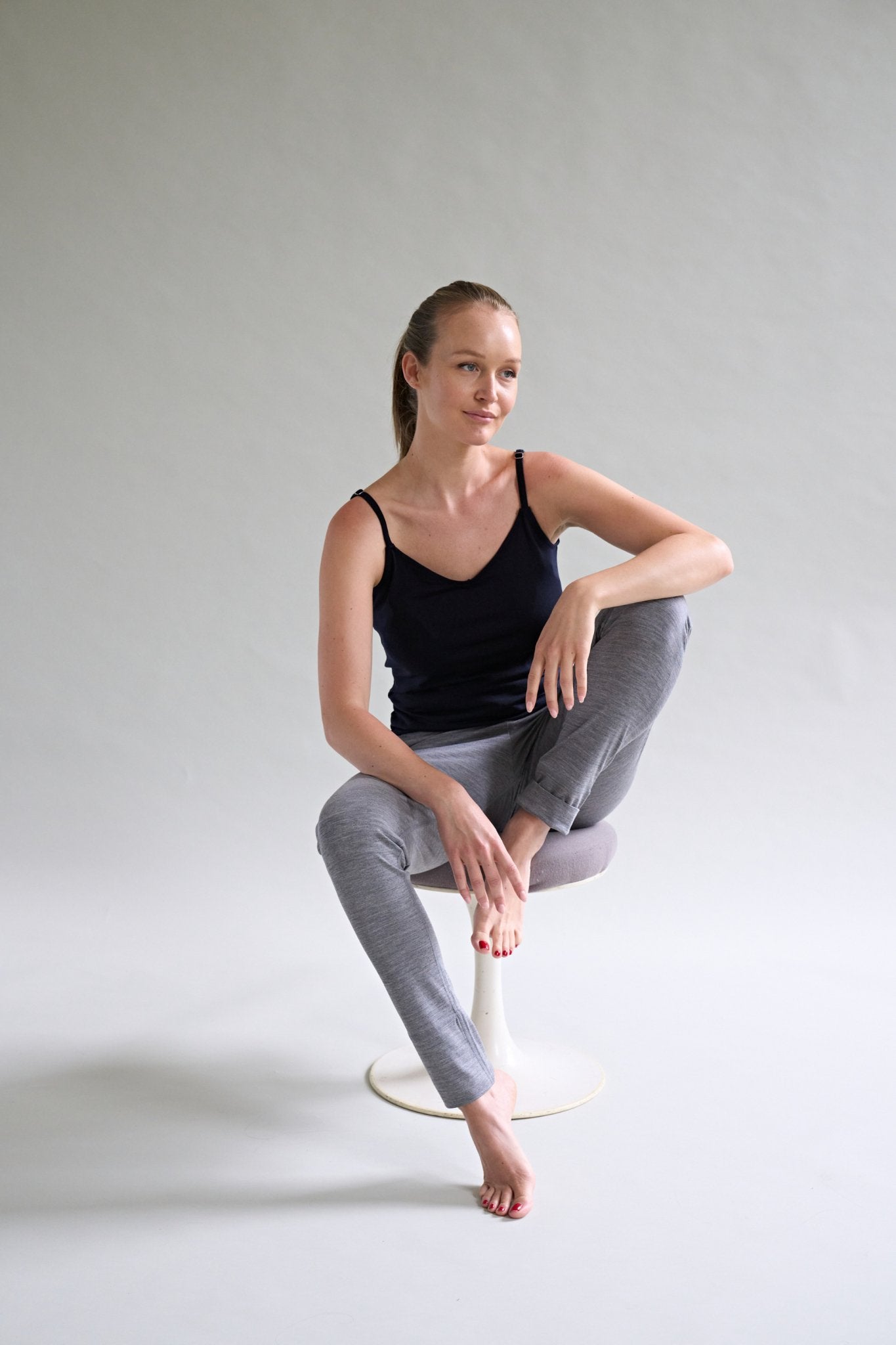 Womens Merino 24 Hour Trouser 190g Lightweight, Grey Marle