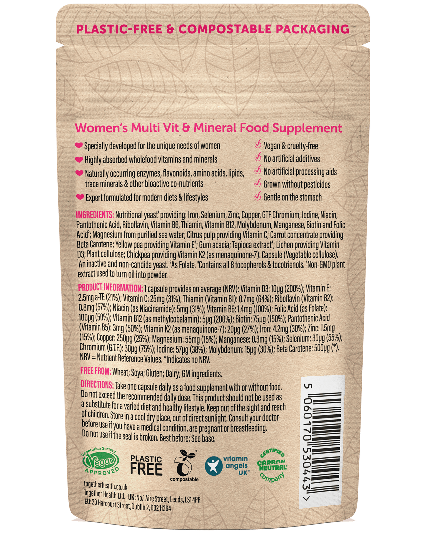 Women’s Multivitamin – Vegan – 30 Capsules