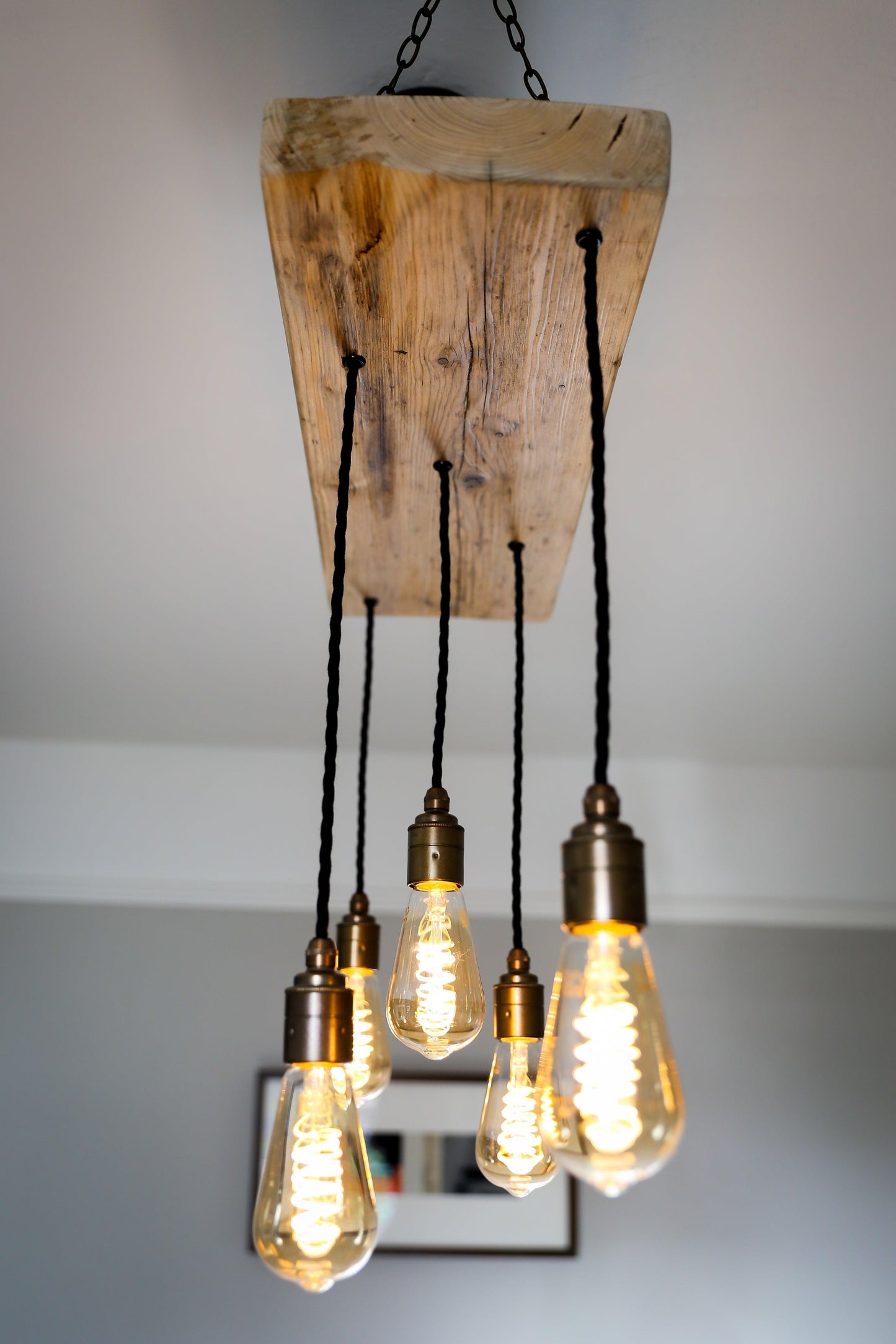 Wooden Beam Cluster Pendant Light