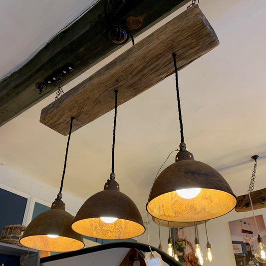 Oak Beam Light with Shades