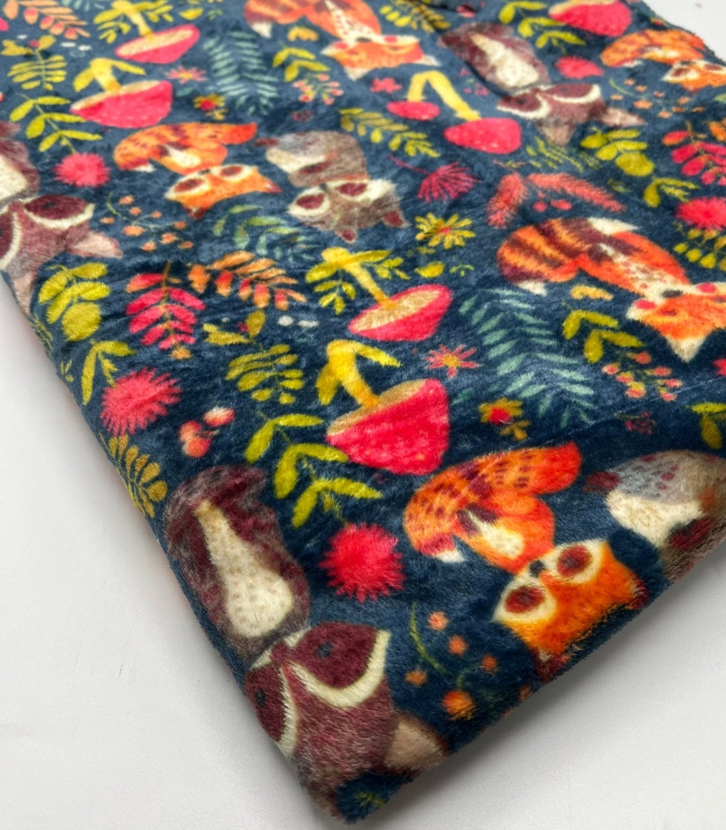Woodland Animals Cuddle Fleece Fabric Blanket Loungewear