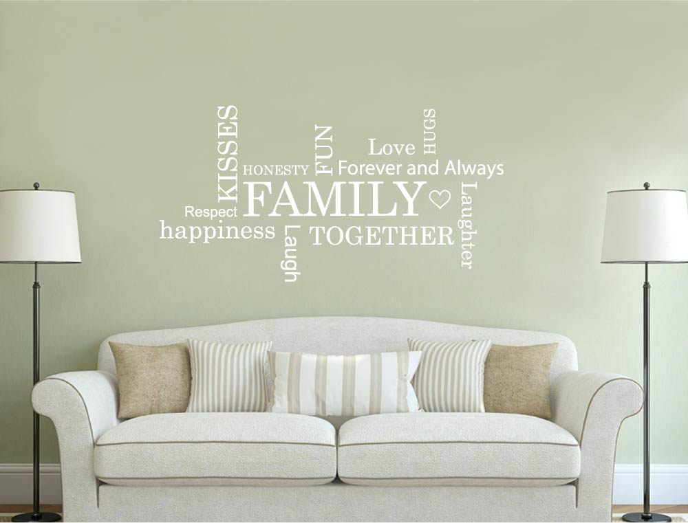 Family Word Art for Walls Sticker – Meaningful Home Wall Décor