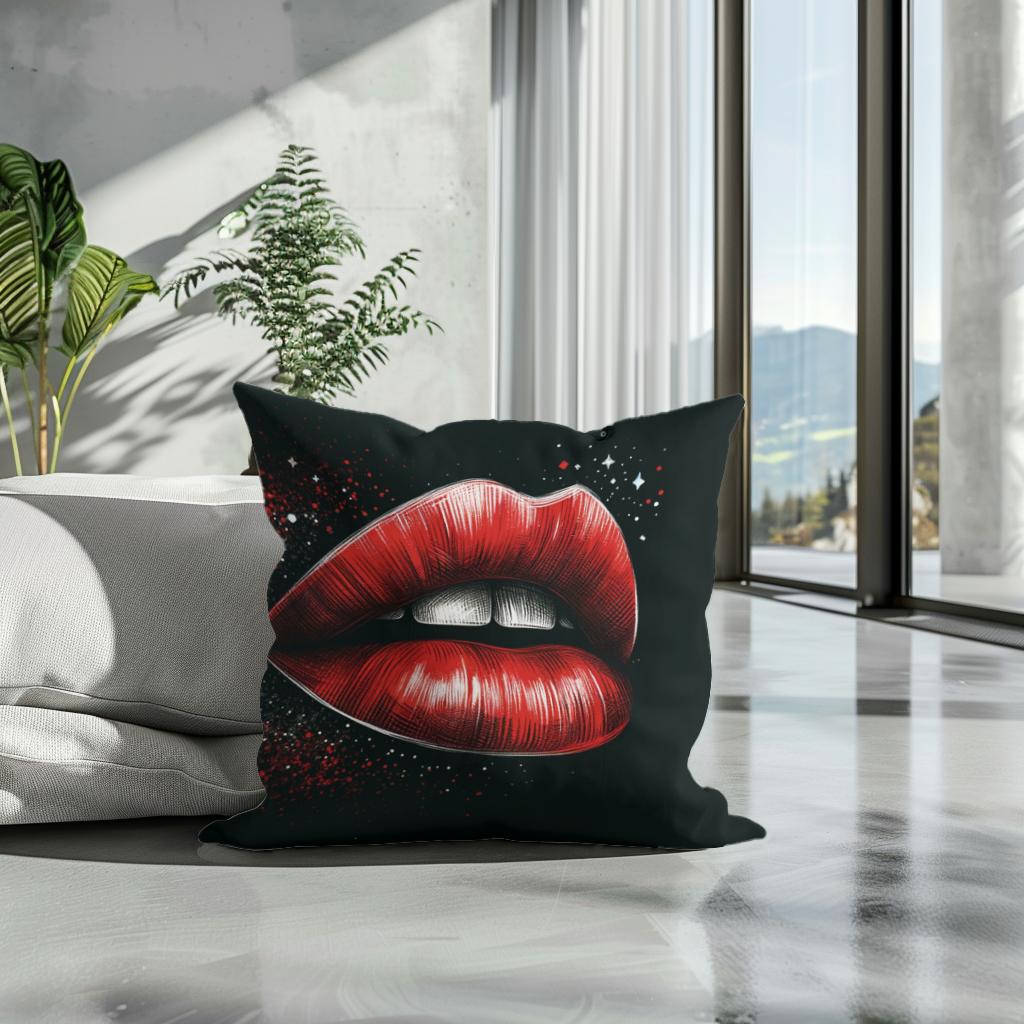 Scarlet Whisper Cotton Cushion