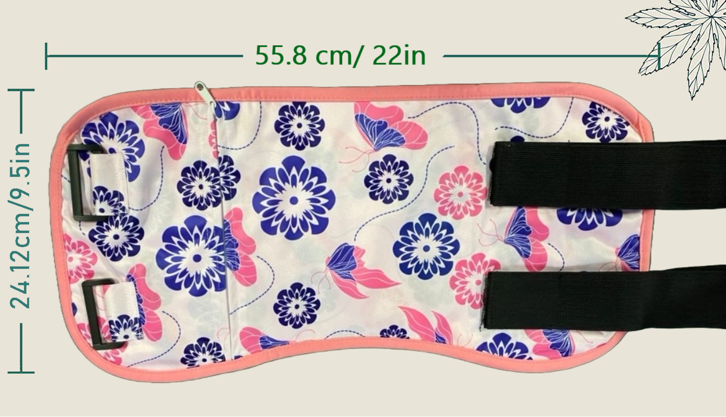 Organic Castor Oil 2 Piece Pack with a Premium Butterfly Body Wrap (Up to 45" Waist)